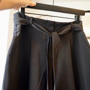 ASOS Tie waist Black Straight leg trousers